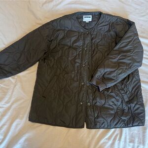 Noisy May Dark Brown Quilted Jacket